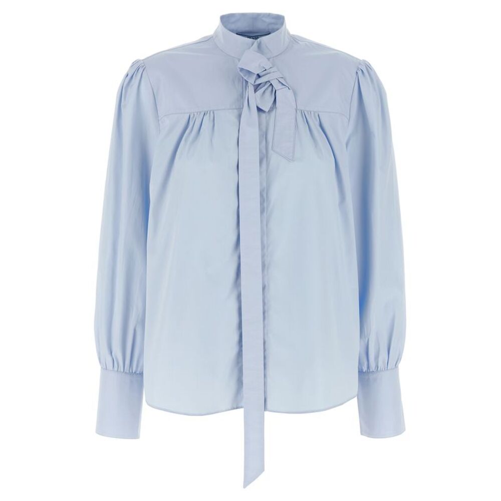 Prada Blue Cotton Women's Blouse